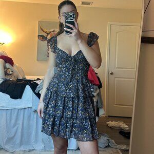 Floral Tiered Mini Dress